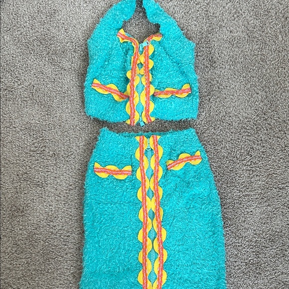 Moschino Dresses & Skirts - Vibrant Moschino Blue and Orange Two-Piece Set